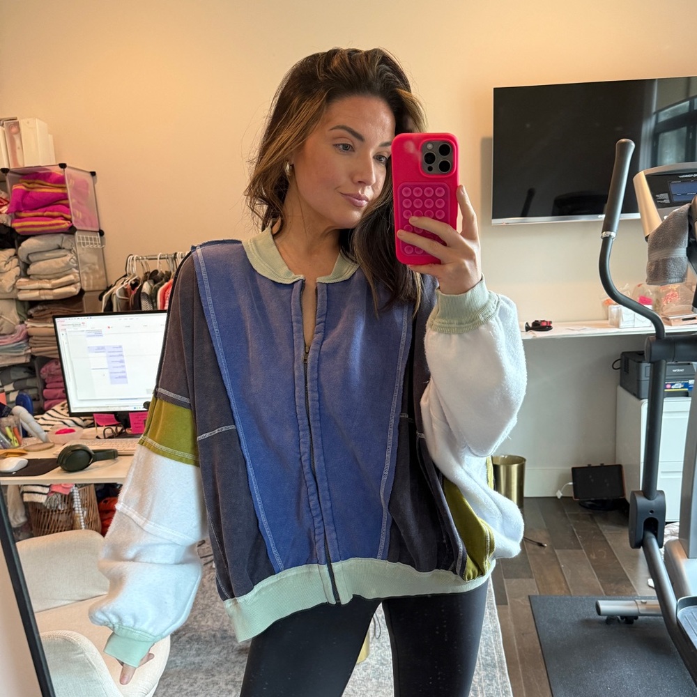 BUCKET LIST NEW Colorblock Zip-Up Jacket Oversized | L LAST ONE